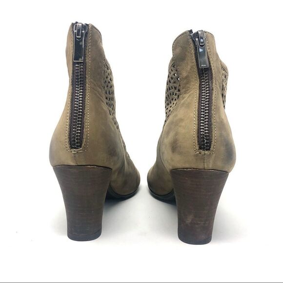 Audley london taupe leather lattice ankle boots 39 - Picture 5 of 16